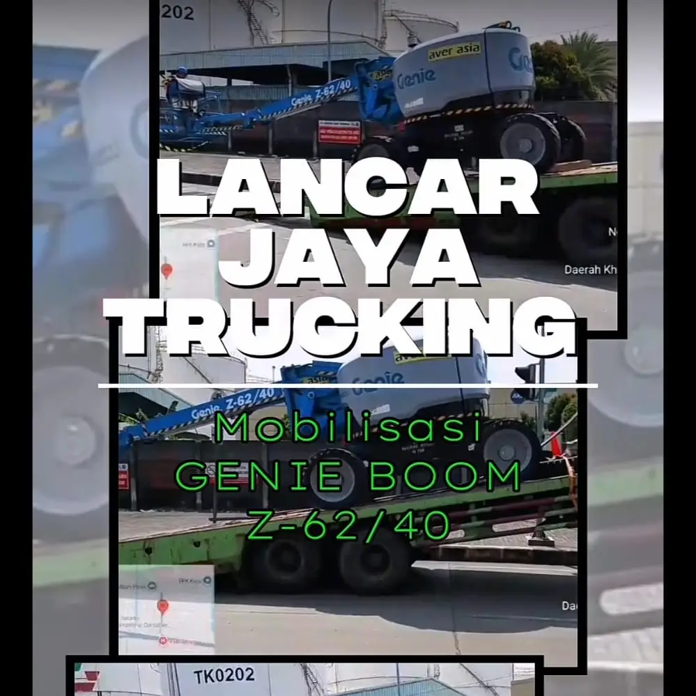 Jasa Sewa Lowbed & Self Loader: Mobilisasi Genie Boom Z-62/40 Lintas Jawa Sumatera